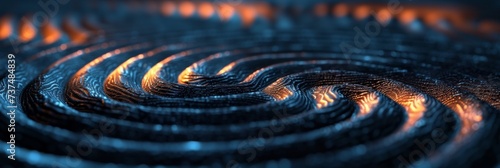 Fingerprint Maze Labyrinth Wallpaper Generative AI