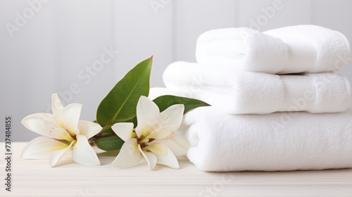 Soft and Luxurious White Towel for Bathe, Decoration, and Wellness. Perfect for Single Use or New