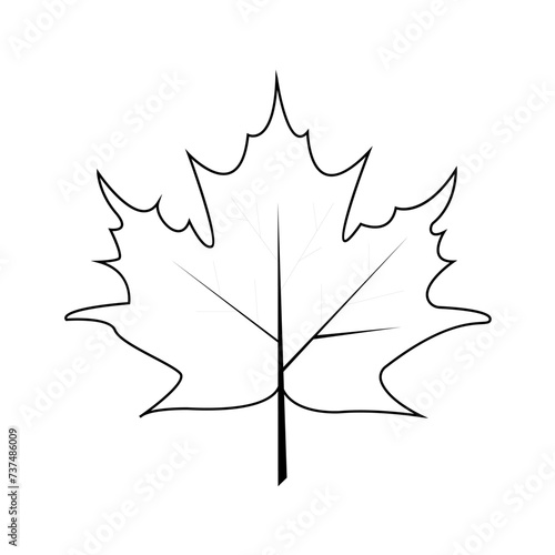black white maple leaf	
