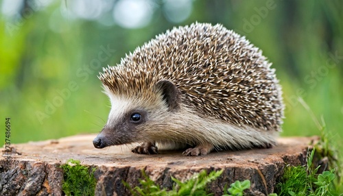 hedgehog on stump