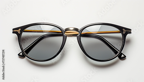 Fashion forward eyeglasses reflect modern elegance and timeless simplicity generated by AI
