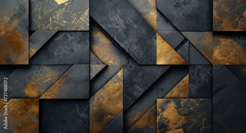 a black and gold abstract design on a high quality background