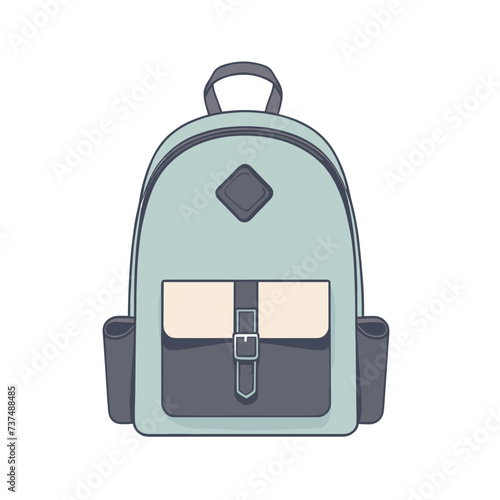 Backpack school bag vector illustration