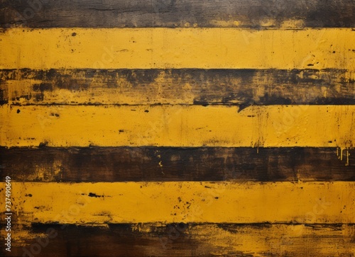 Grunge yellow and black warning stripes. Abstract grunge background