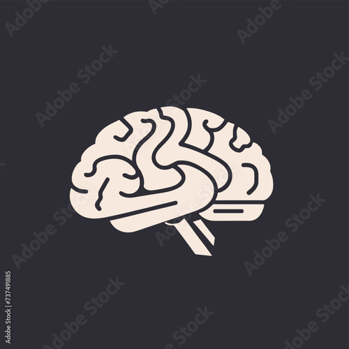Human brain illustration flat design
