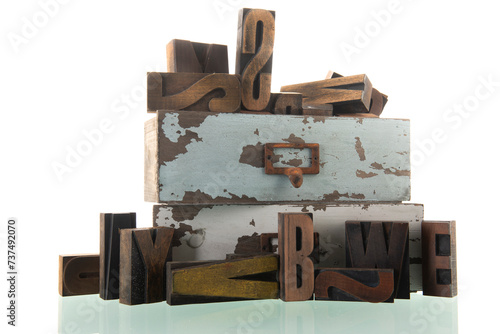 Vintage block letters