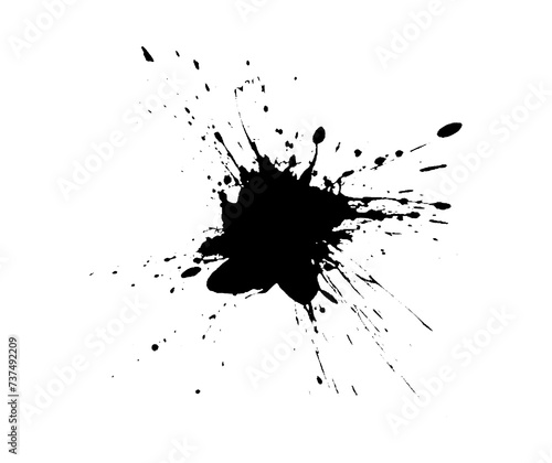 Abstract Paint Splatter Vector Illustration Splash with white background 