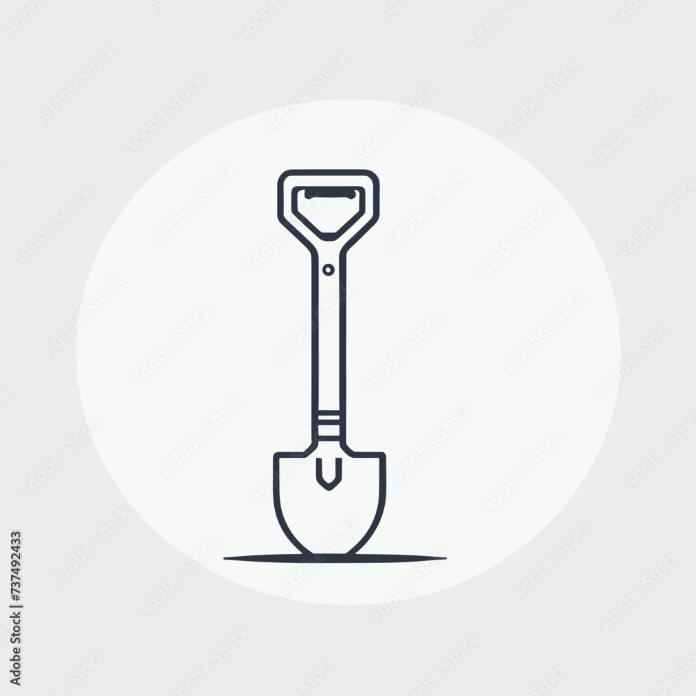 Shovel icon illustration vector design Shovel icon illustration vector design