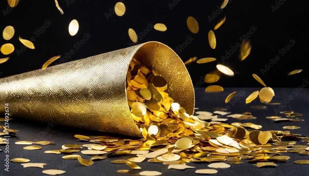 Foto de shower of 3d golden confetti enhance your projects with our ...