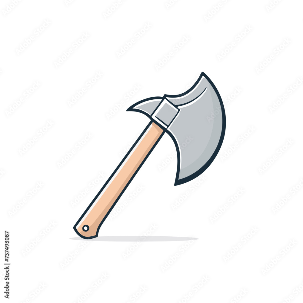 Cartoon illustration of sharp axe Cartoon illustration of sharp axe