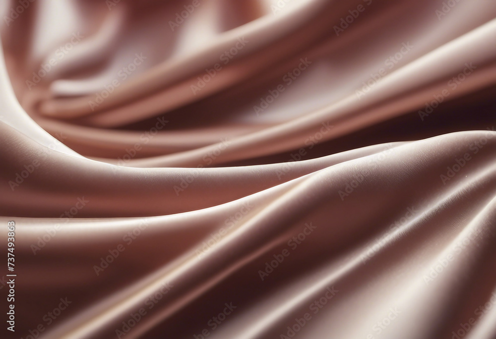 Fototapeta premium Luxury satin cloth material in wave shape