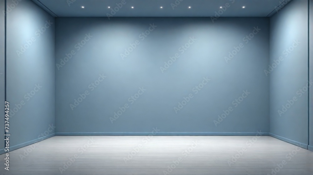 Pure and simple blue wall empty room background backlight
Pure and simple blue wall empty room background backlight