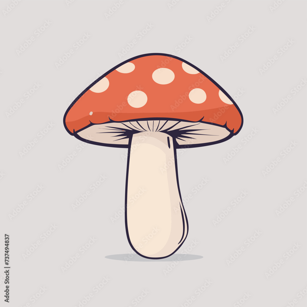 Cartoon mushroom illustration vector art Cartoon mushroom illustration vector art