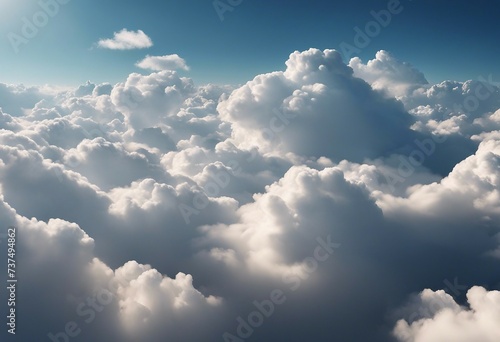 Beautiful realistic sky with clouds Freedom shapes clipart 3d rendering © FrameFinesse