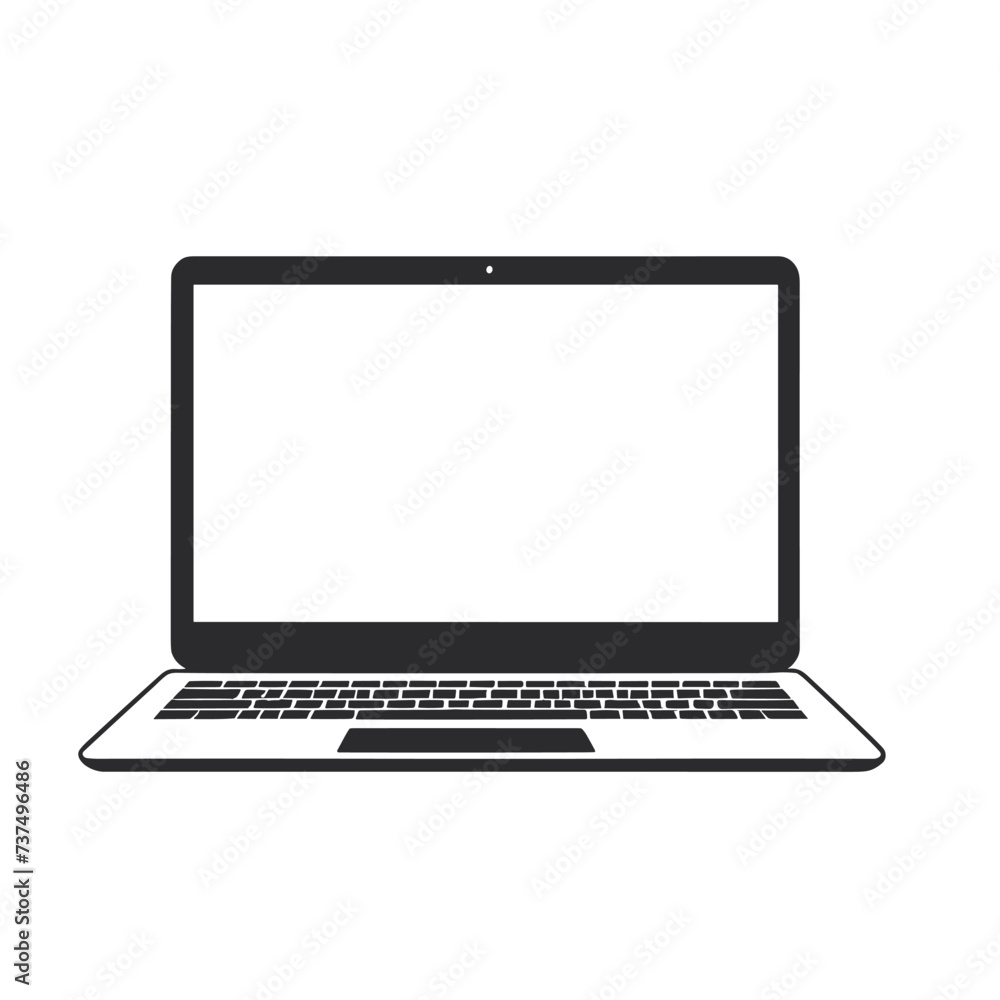 Fototapeta premium Laptop notebook clip art illustration