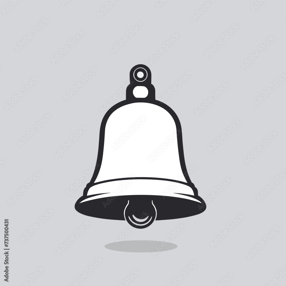 Cartoon bell minimalist clip art illustration Cartoon bell minimalist clip art illustration