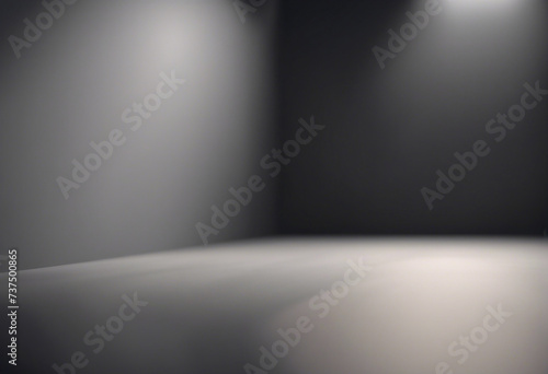 Gray background for product presentation with beautiful lights and shadows Room corner for product exhibitions