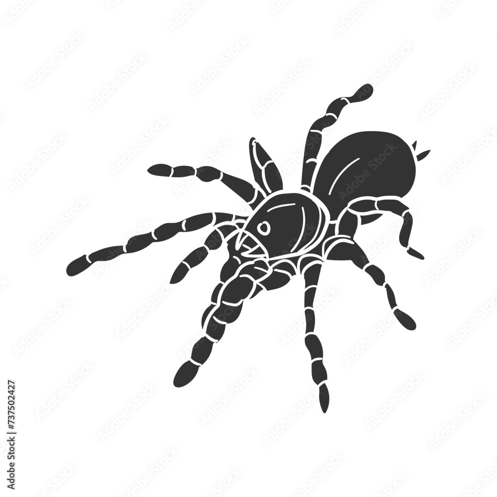 Tarantula Icon Silhouette Illustration. Spider Vector Graphic Pictogram Symbol Clip Art. Doodle Sketch Black Sign. Tarantula Icon Silhouette Illustration. Spider Vector Graphic Pictogram Symbol Clip Art. Doodle Sketch Black Sign.