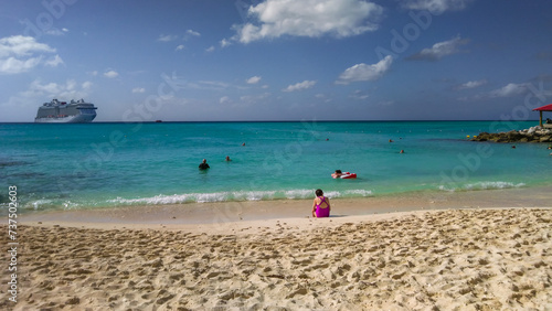 Tropical beach of Princess Cays Island