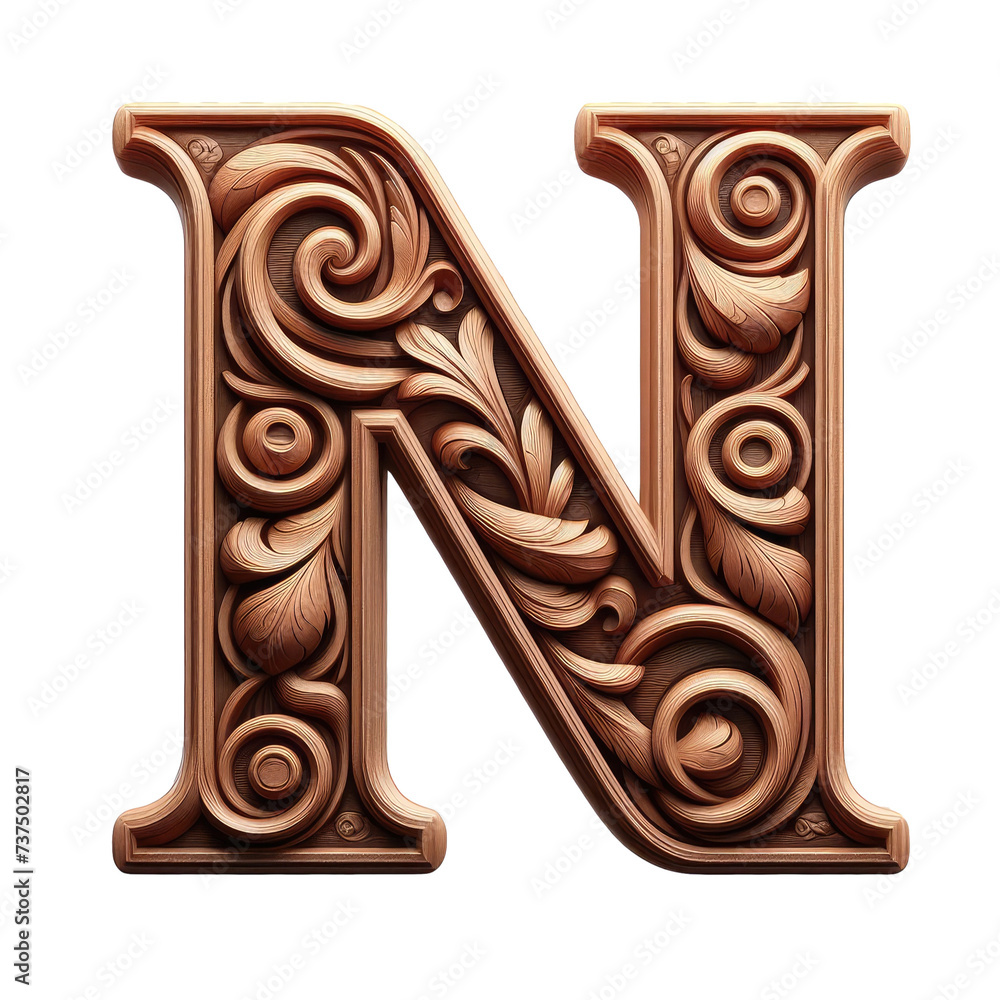 Isolated 3D Letter on a Clear PNG Canvas Generative AI Isolated 3D Letter on a Clear PNG Canvas Generative AI