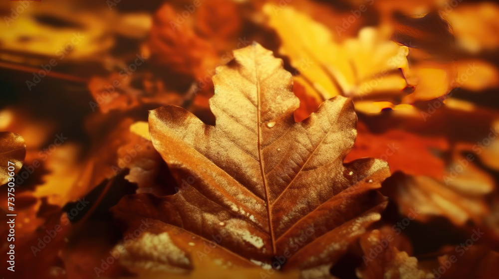 Background of autumn leaves in different colors Background of autumn leaves in different colors