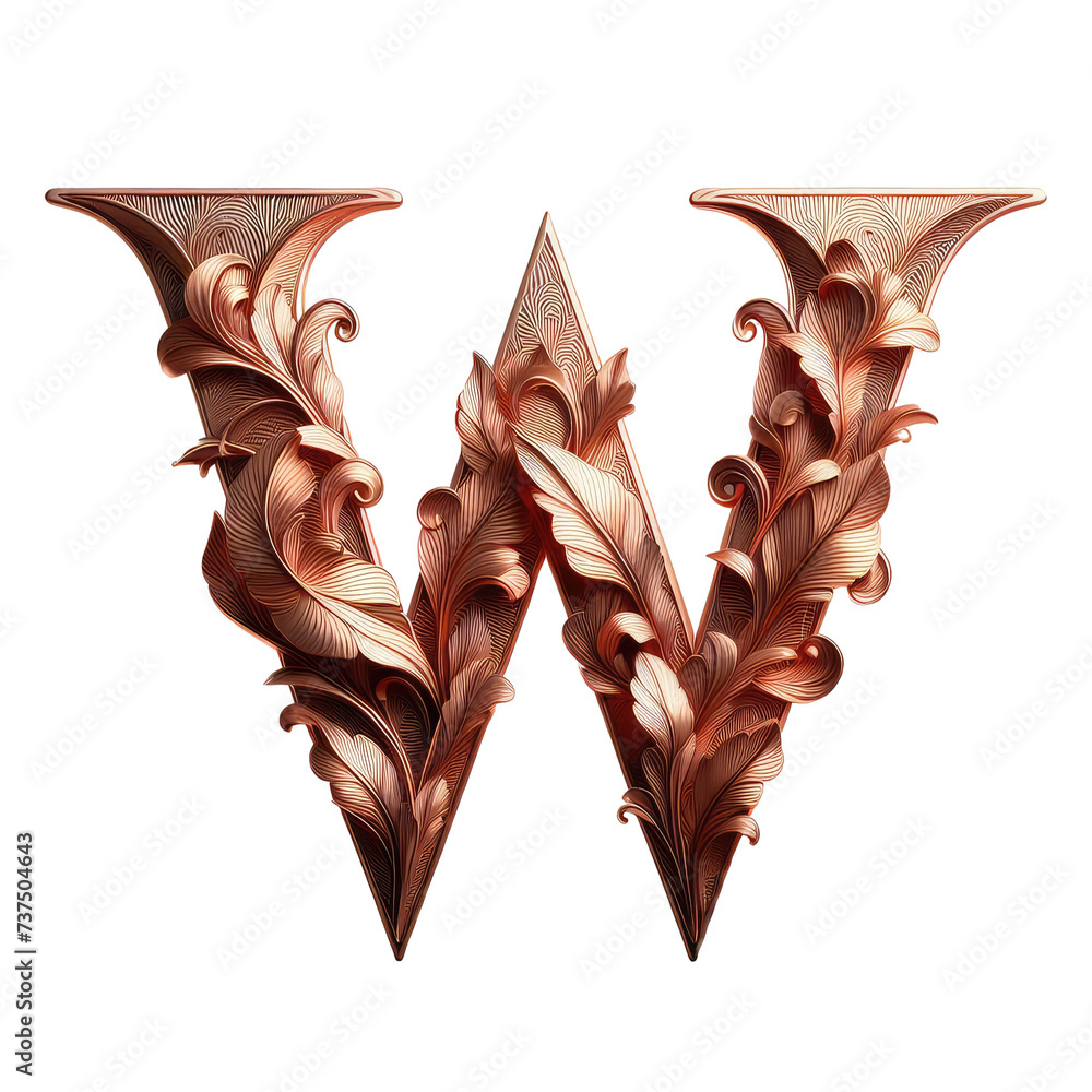 Naklejka premium Isolated 3D Letter on a Clear PNG Canvas Generative AI 