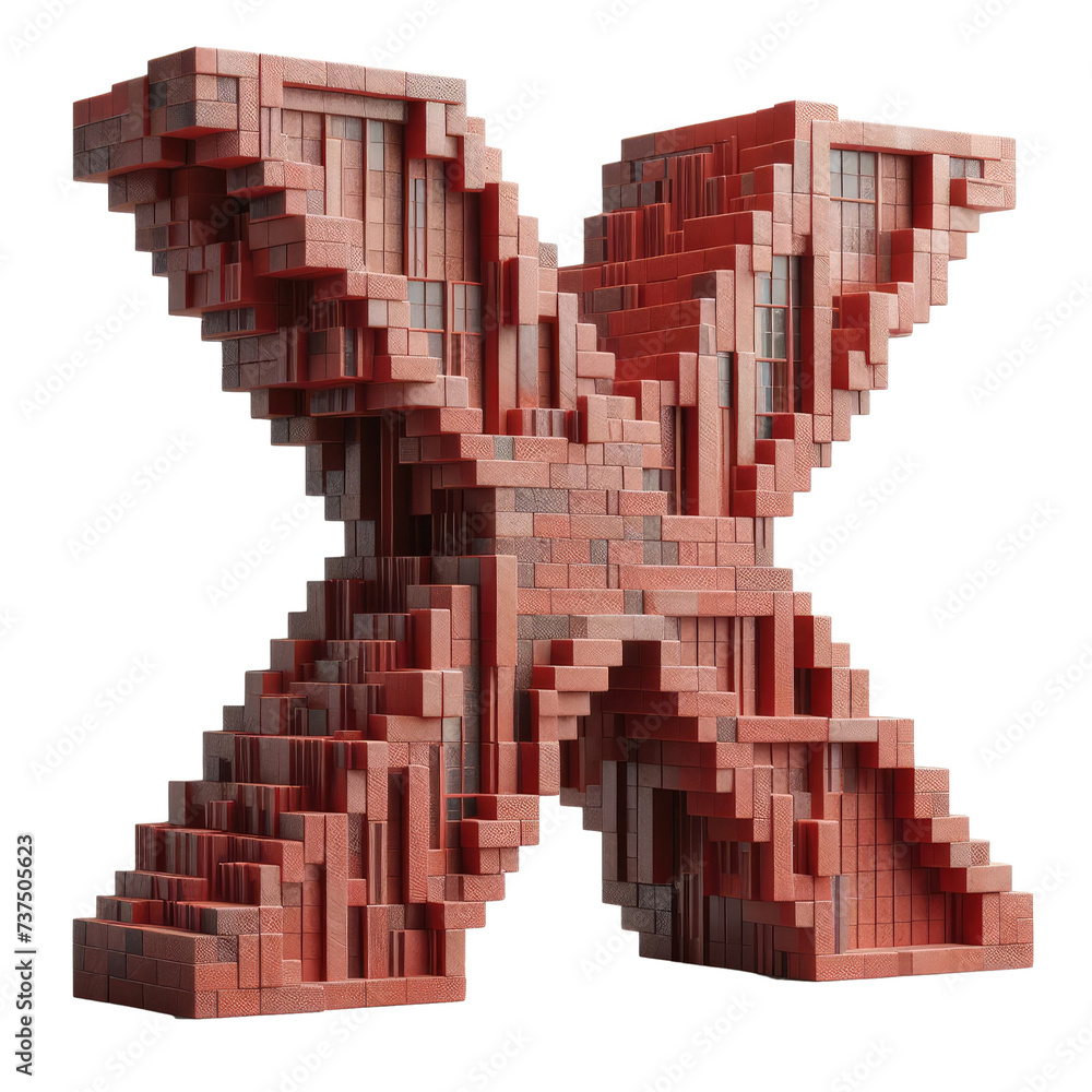 Isolated 3D Letter on a Clear PNG Canvas Generative AI Isolated 3D Letter on a Clear PNG Canvas Generative AI
