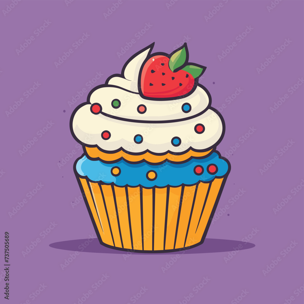 Cupcake vector illustration cute design Cupcake vector illustration cute design