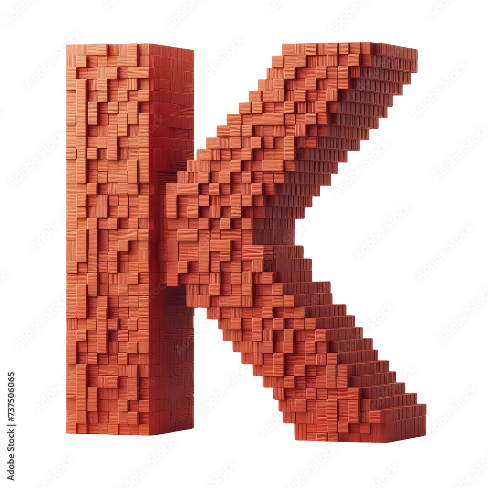 Fototapeta premium Isolated 3D Letter on a Clear PNG Canvas Generative AI 