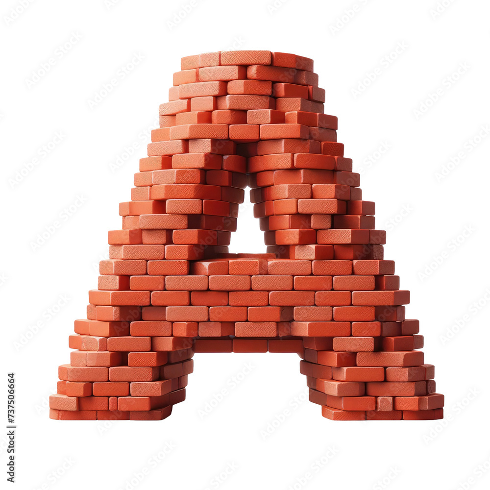 Isolated 3D Letter on a Clear PNG Canvas Generative AI Isolated 3D Letter on a Clear PNG Canvas Generative AI