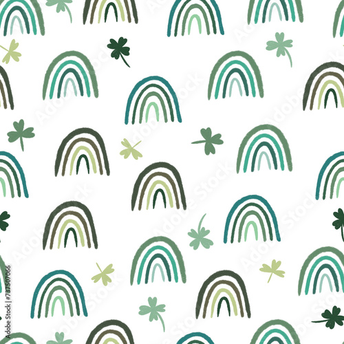 Saint Patrick's day hand drawn seampless pattern photo
