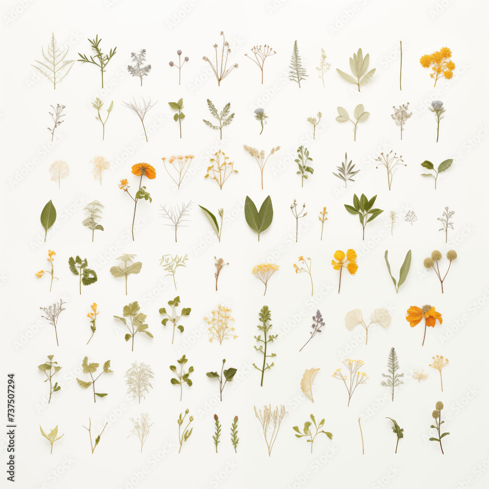 illustration of a floral background, small plants pattern illustration of a floral background, small plants pattern