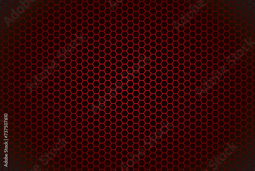 Mesmerizing hexagonal cell pattern of a honeycomb-inspired vector red background