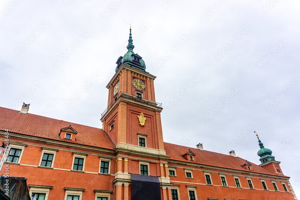 Obraz premium Royal Palace in historic Warsaw city center, Poland, October 2023.