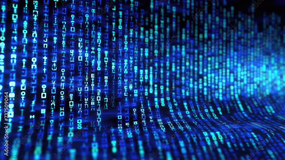 Obraz premium Digital binary data background