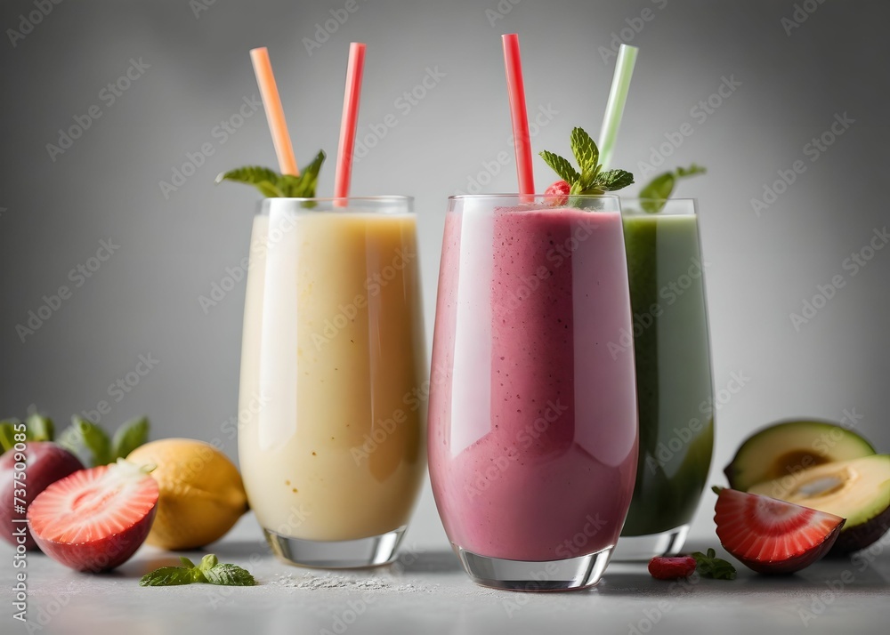 summer smoothie cocktail menu advertisement banner, created using AI generative technology summer smoothie cocktail menu advertisement banner, created using AI generative technology