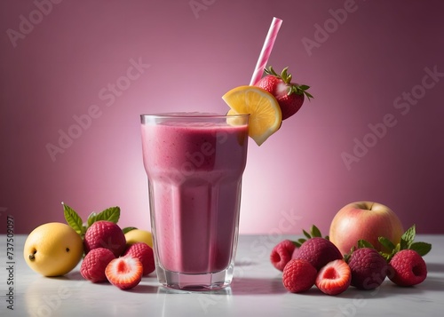 summer smoothie cocktail menu advertisement banner, created using AI generative technology