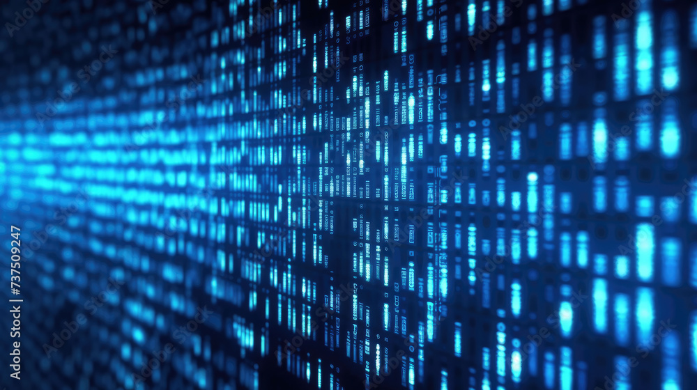 Obraz premium Digital binary data background