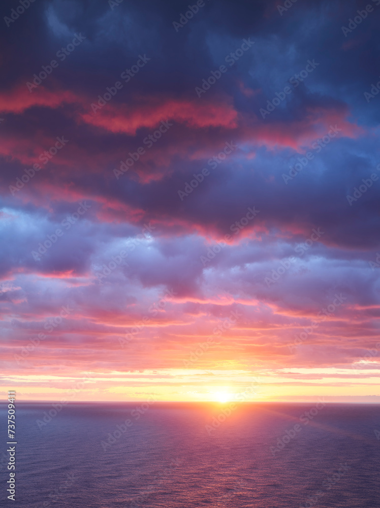 Sonnenaufgang über dem Mittelmeer, Mallorca, Balearen, Spanien