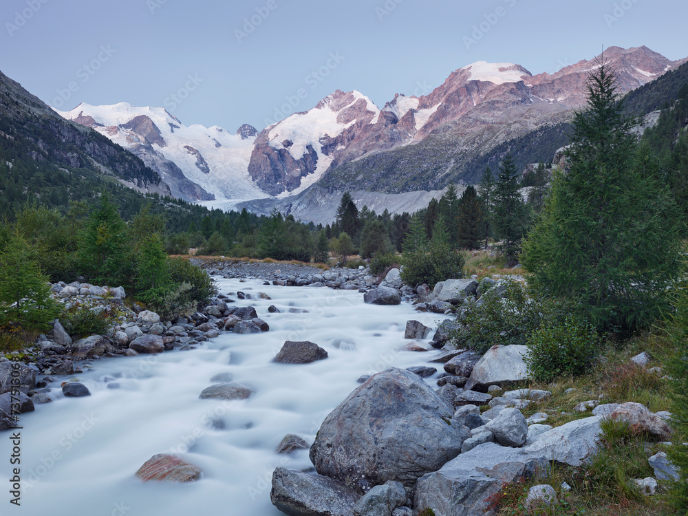Morteratschtal , Piz Bernina, Graubünden, Schweiz Morteratschtal , Piz Bernina, Graubünden, Schweiz