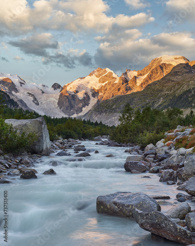 Morteratschtal , Piz Bernina, Graubünden, Schweiz