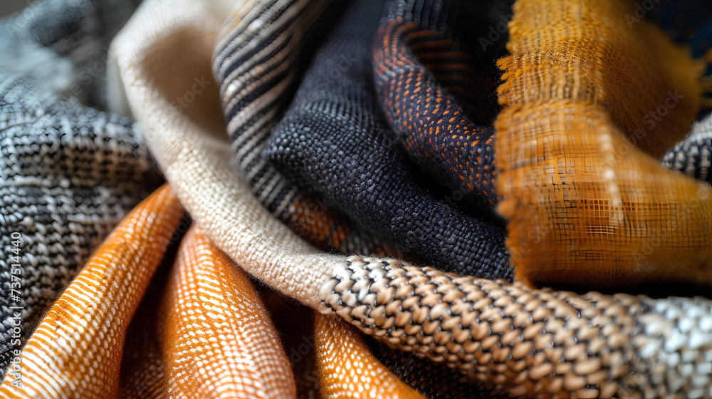 Assorted fabrics tactile texture Assorted fabrics tactile texture
