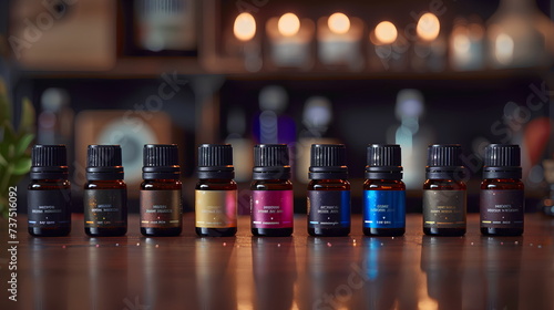 Essential oil bottles photo