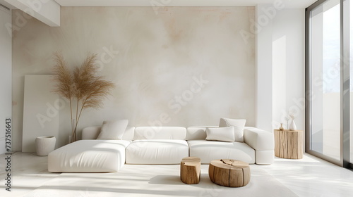 White living room interior