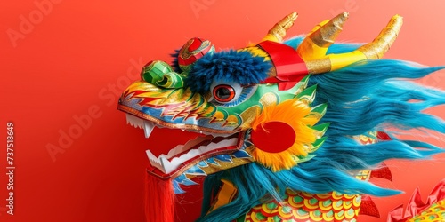 funny paper folded dragon. 