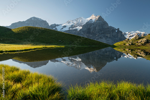 Wetterhorn im Hornseewli, Grosse Scheideck, Grindelwald, Berner Oberland, Schweiz © Rainer Mirau