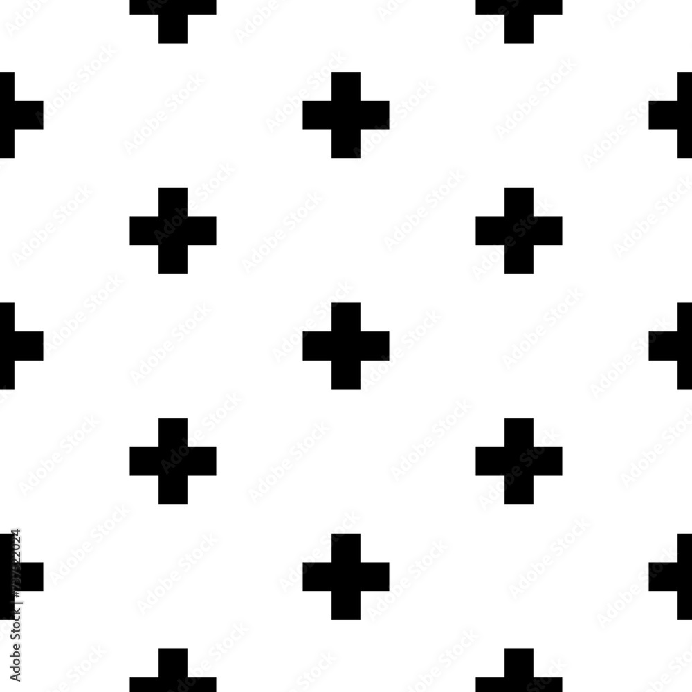 Seamless pattern. Crosses wallpaper. Pluses background. Signs ornament. Figures motif. Simple shapes backdrop. Patches illustration. Digital paper, web designing, textile print, abstract. Vector art. Seamless pattern. Crosses wallpaper. Pluses background. Signs ornament. Figures motif. Simple shapes backdrop. Patches illustration. Digital paper, web designing, textile print, abstract. Vector art.