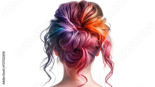 ombre balayage haircolor and haircut concept, 