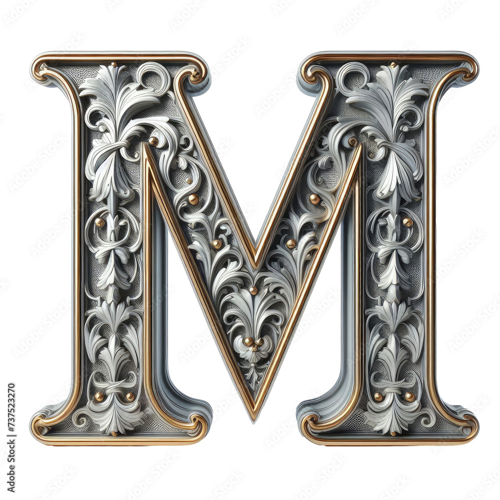 Isolated 3D Letter on a Clear PNG Canvas Generative AI Isolated 3D Letter on a Clear PNG Canvas Generative AI
