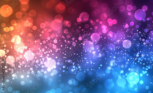 Minimal abstract background with gradient holograms in blue and pink colors.